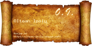 Oltean Ipoly névjegykártya